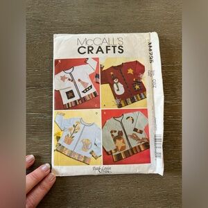 Vintage McCall's 4735 Make Jacket from Sweatshirt Quilt Applique Pattern UNCUT